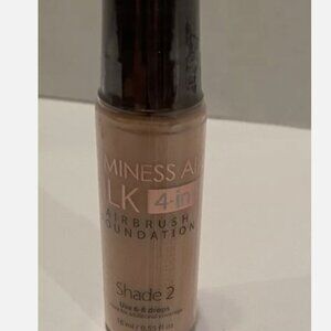 New Sealed Luminess Silk 4 In 1 Shade 2 Airbrush Foundation 0.55 Oz Cosmetics